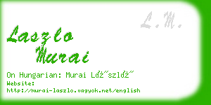 laszlo murai business card